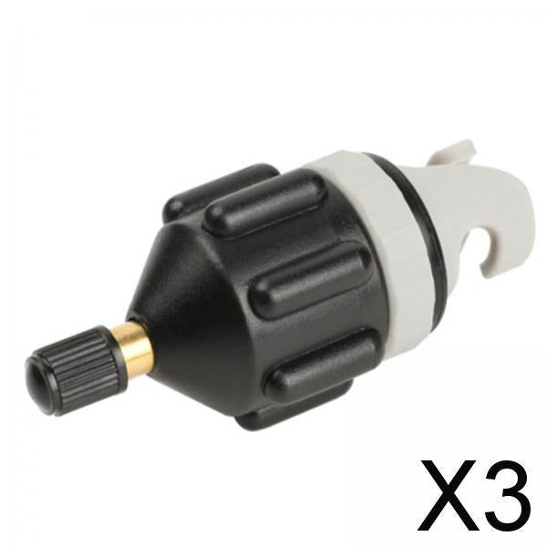 3xInflatable Boat SUP Pump Adaptor Converter for Boat Stand up Paddle Board black