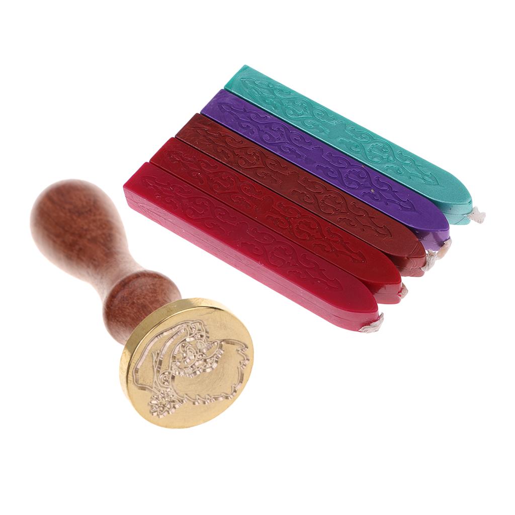 Classic Sealing Wax Stamp Santa Claus + Stick Wick Cord for Party Invitation