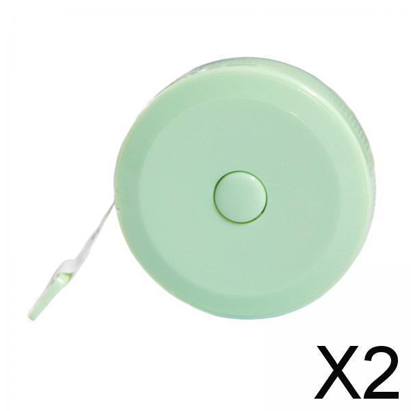 2xSewing Tape Measure Tools Body Measure Tape 60 inch for Tailor Nursing Waist Green