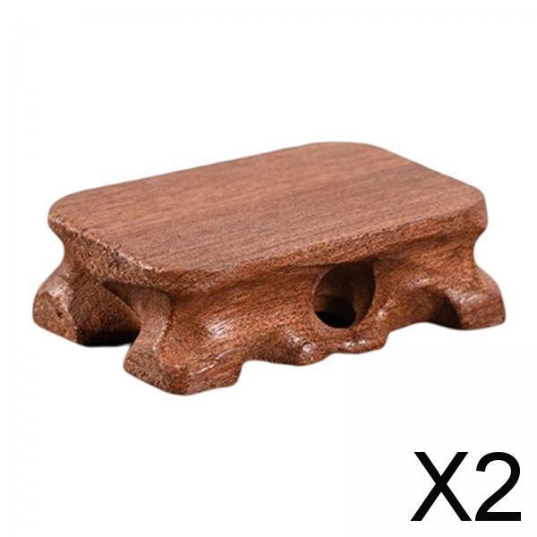 2xWooden Display Stand Support Sphere Holder for Crystals Gemstones Rocks S