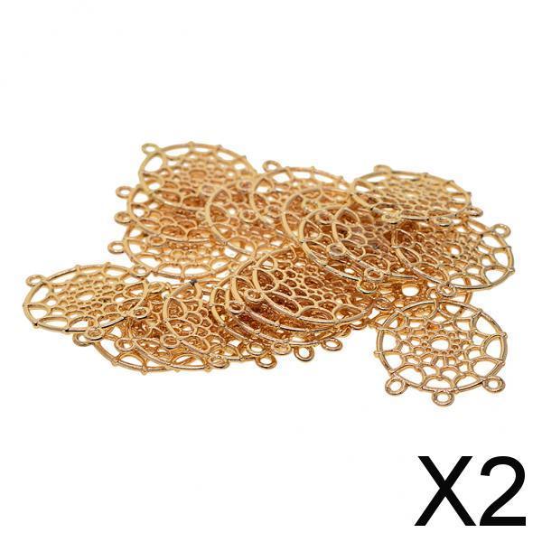 2x20 Pieces Dream Catcher Pendants Charms for Jewelry Making DIY Necklace Gold