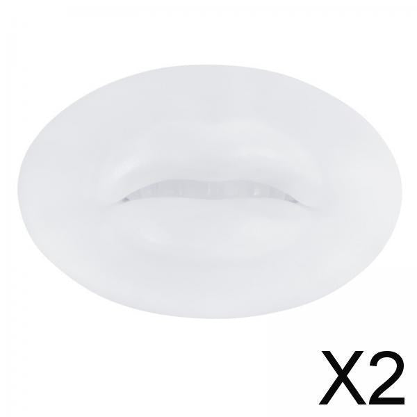 2xSilicone Lips Practice Skin with Teeth for Tattoo Artists Practice Supplies White