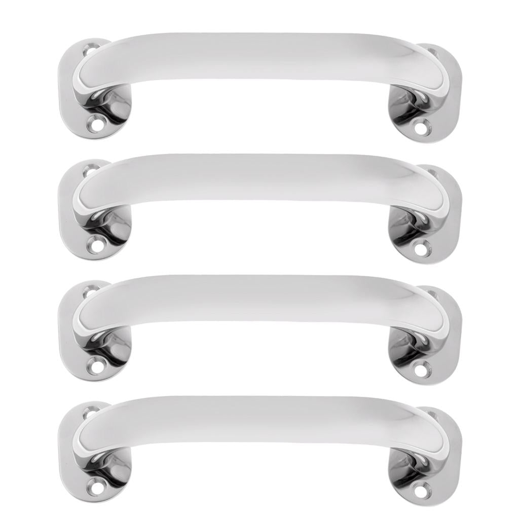 4 Pieces Marine Grade Stainless Steel Boat Round Handrail 9 Inch Grab Handle