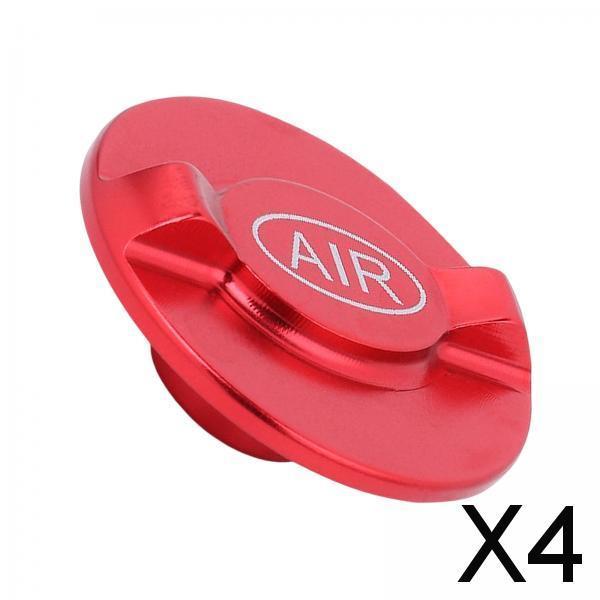 4xBike Front Fork Airtight Valve Cover Air Chamber Cover Replacement Red