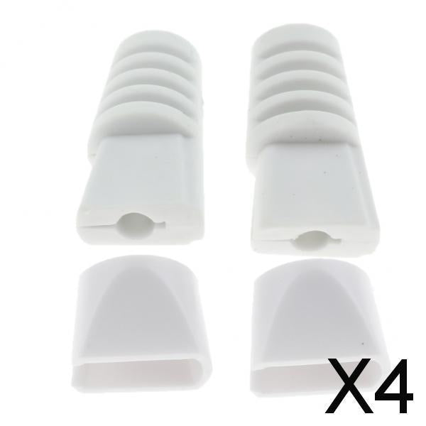 4xSilicone USB Data Charging Cable Connector Saver Protector Clips White