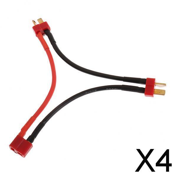 4xT Plug Serial Battery Connector Cable 14AWG for RC LiPo Battery Connector