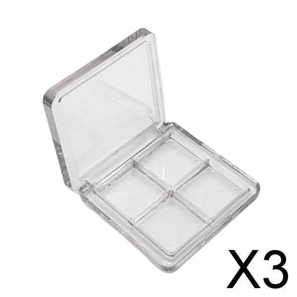 3x4 Grid Clear Makeup Eyeshadow Palette Blush Lipstick Powder DIY Case Pallet