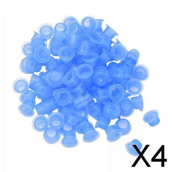 4x100Pcs Silicone Tattoo Ink Cups Multipurpose Pigment Ink Caps for Tattoo Ink M