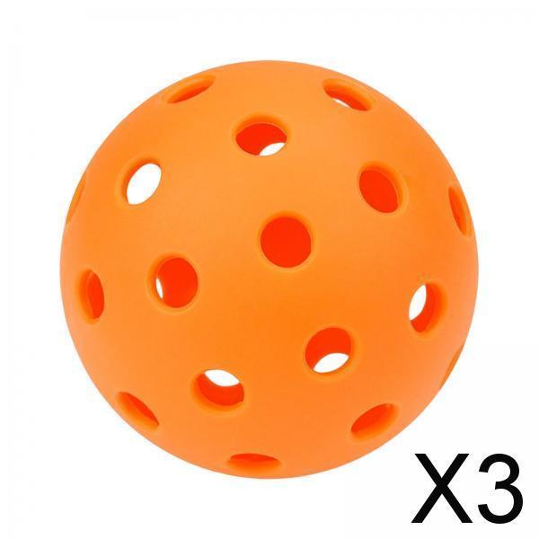 3xGolf Balls Airflow Hollow Lightweight Practice Golf Balls for Backyard Orange