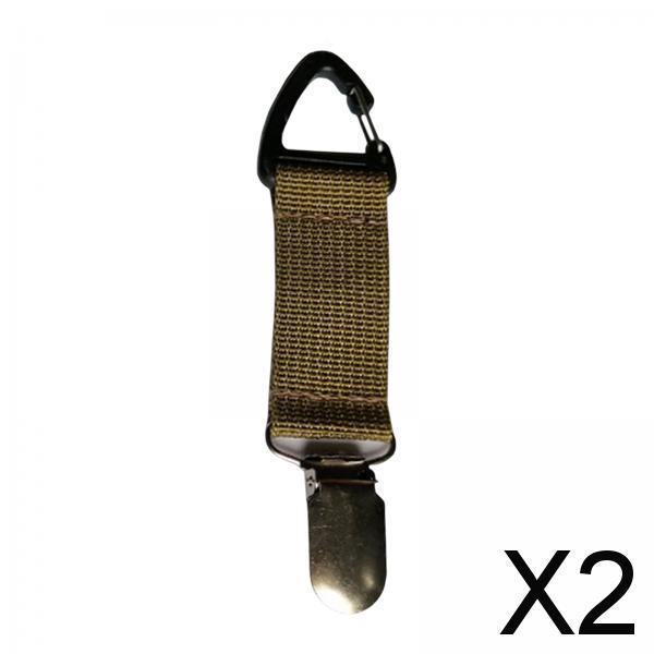 2xHat Clip for Travel Bag Hands Free Duckbill Hat Clip for Totes Luggage Purse Khaki
