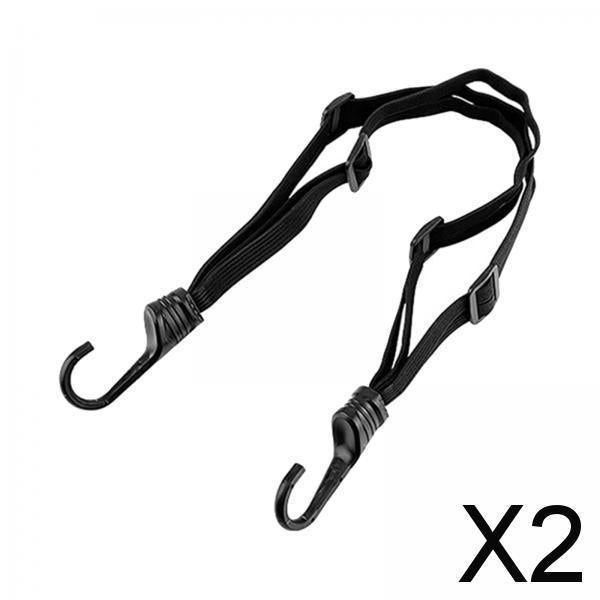 2xHelmet Rope Elastic Strap 60cm Supplies Black Accessories for Motorbike