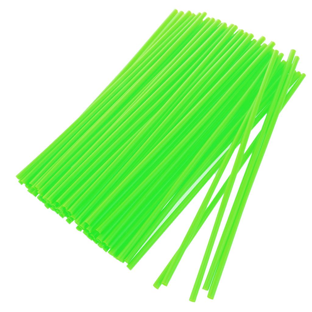 72Pieces Universal Motocross Wheel Rim Spoke Wraps Skins Cover Grass Green