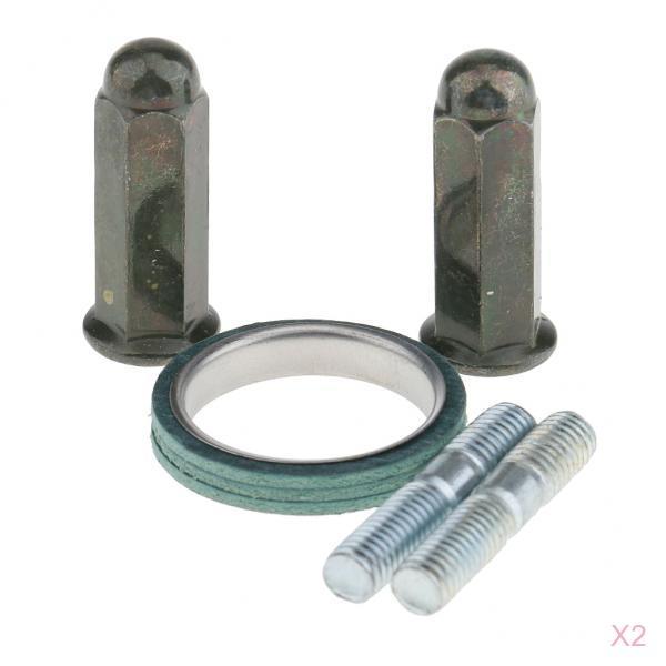 2 Set Exhaust Studs Nuts Gasket Kit for GY6 50cc 125cc 150cc QMB139 Scooter