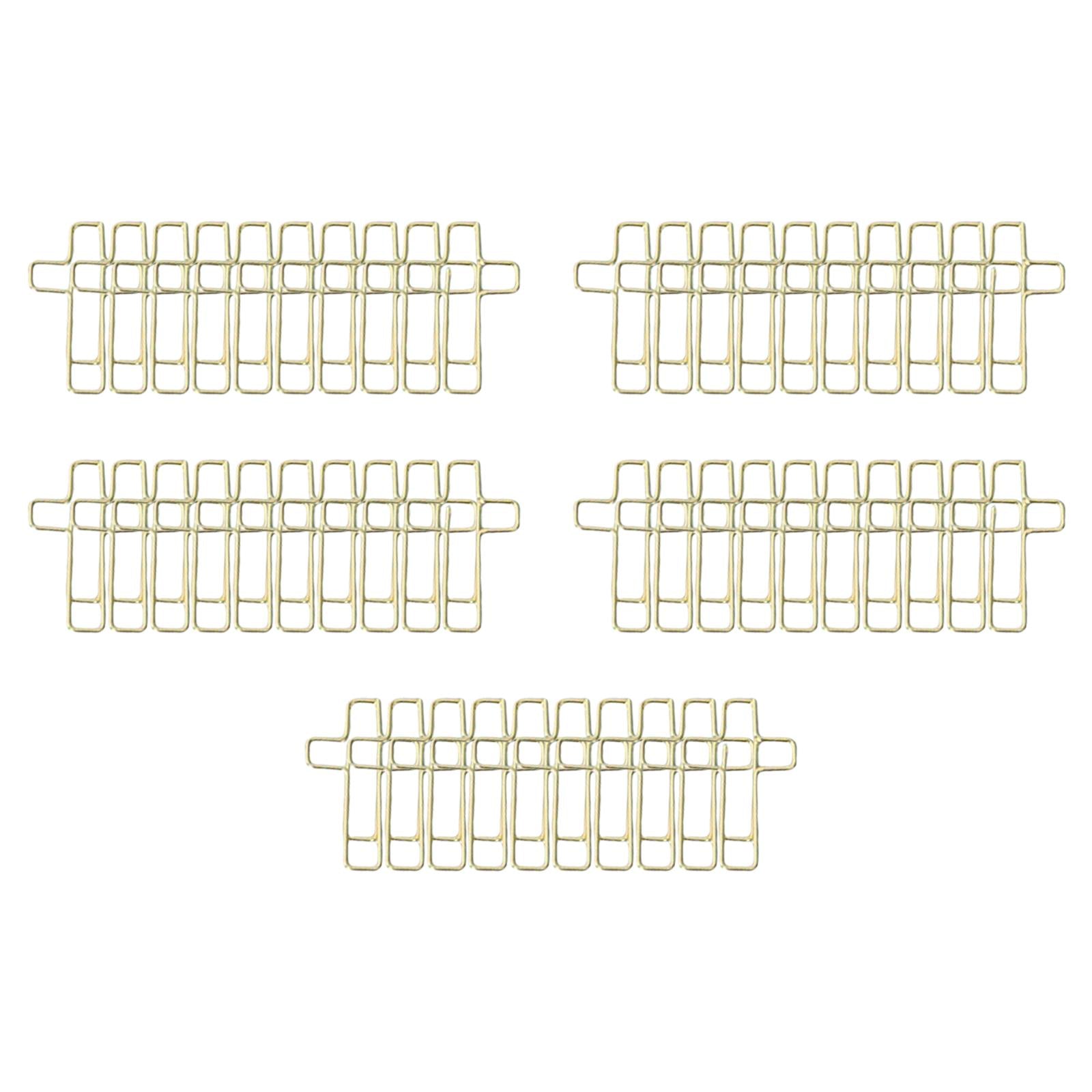Creative Cross Shape Paper Clip Cross Shaped Clip for Classroom School Students Golden