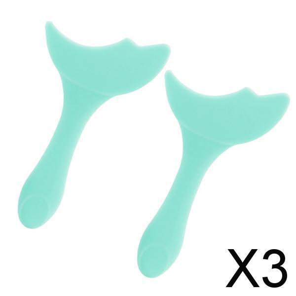 3xReusable Eyeliner Stencils Silicone Template Assistant Helper Washable green 2pcs