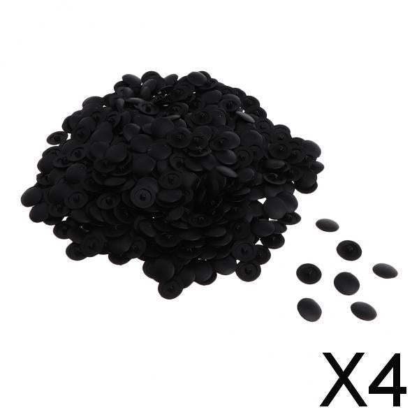 4x500Pack Round Phillips Screw Hole Cover Furniture Decorative Screw Cap Black