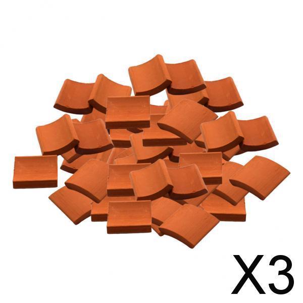 3x1:8 Miniature Bricks Scale Model Train Diorama Scenery 30pcs Red Tile