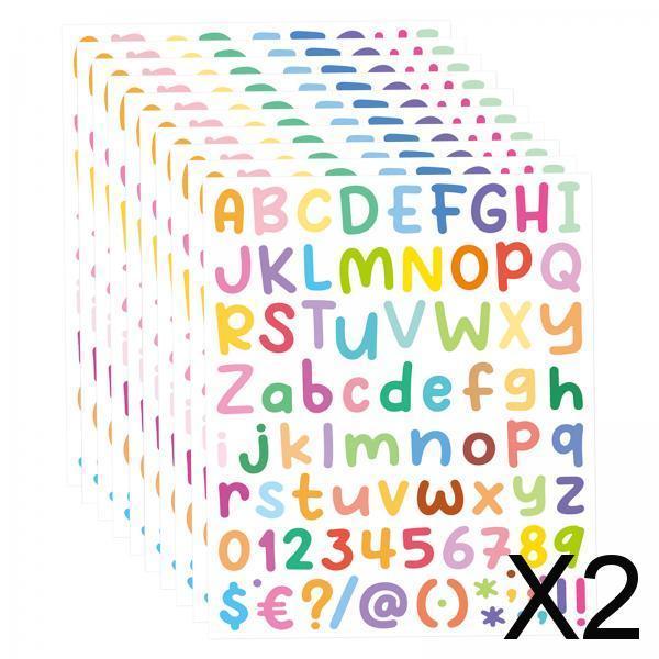 2xColorful Vinyl Letter Stickers for Address Number Water Bottles Scrapbooks Style C