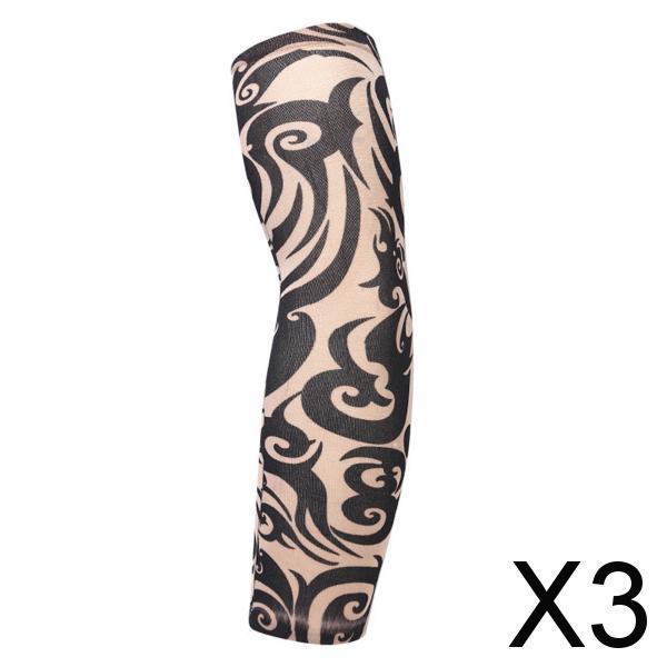 3xUnisex Cooling Arm Sleeves Tattoo Cover up for Walking Basketball Tennis S