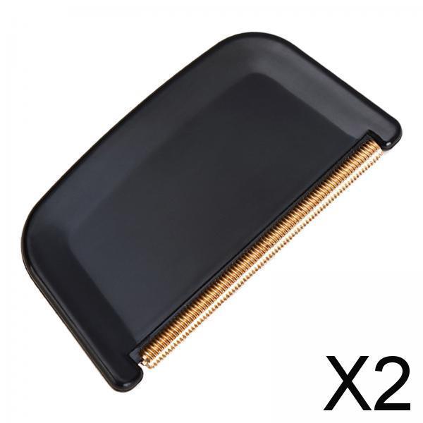 2xWool Cashmere Comb Multi Fabric Garments DE Pilling Removing Fuzz and Lint Black