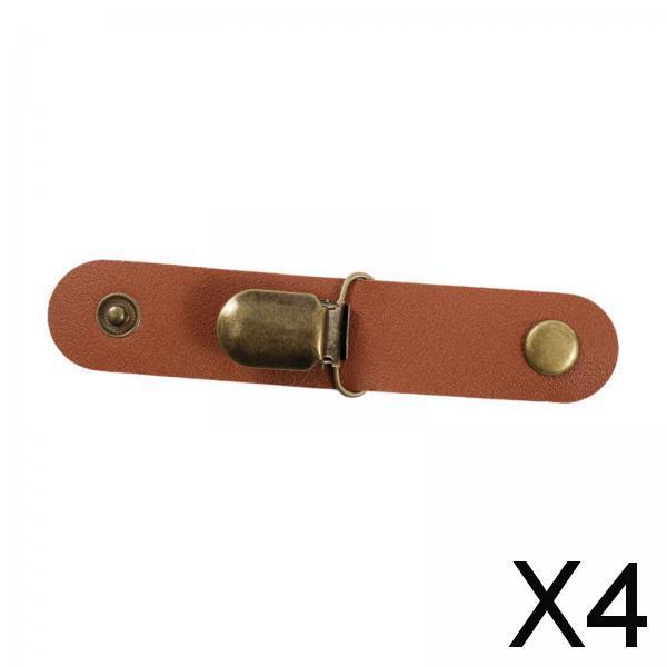 4xHat Clip for Cap Clip Travel Hat Clip for Backpacks Totes Luggage Caramel
