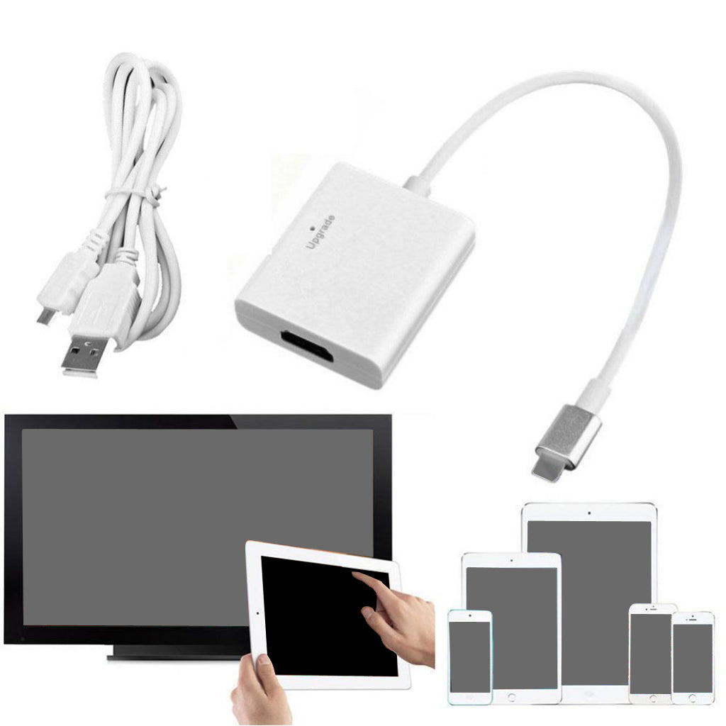 1080P 8 pin HDMI Cable Video Converter Adapter for iPad /iPhone5/ /6/ 6 s/7
