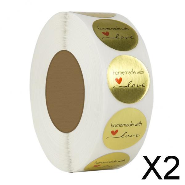 2x500Labels Paper Stickers Food Wrapping Seal Labels Wedding Shower Packaging
