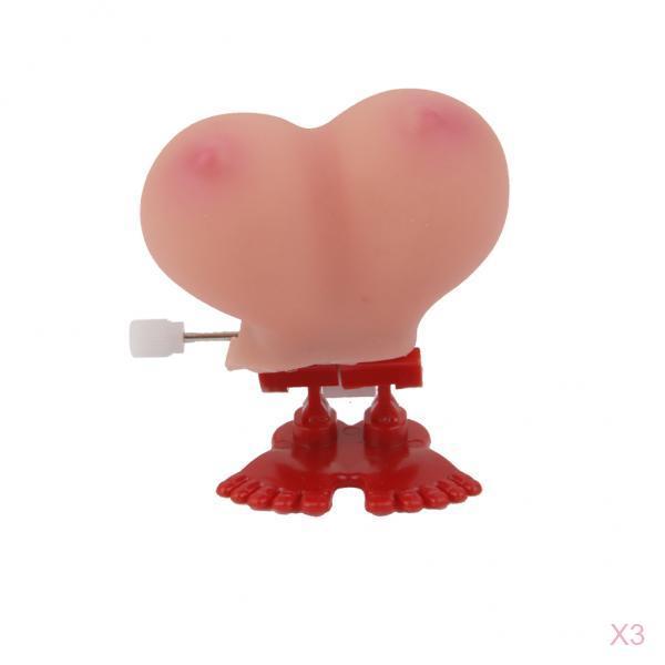 3pcs Women Boobs Novelty Wind Up Toy Gift Bachelorette Hen Party Toys