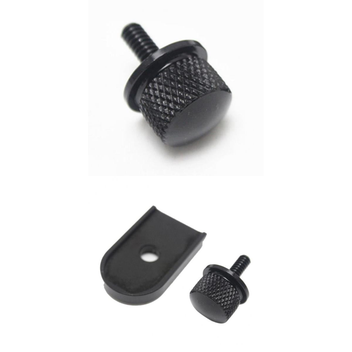 2x Seat Bolt Tab Screws + 1x Seat Tab Cover Kit for Harley Dyna Sportster