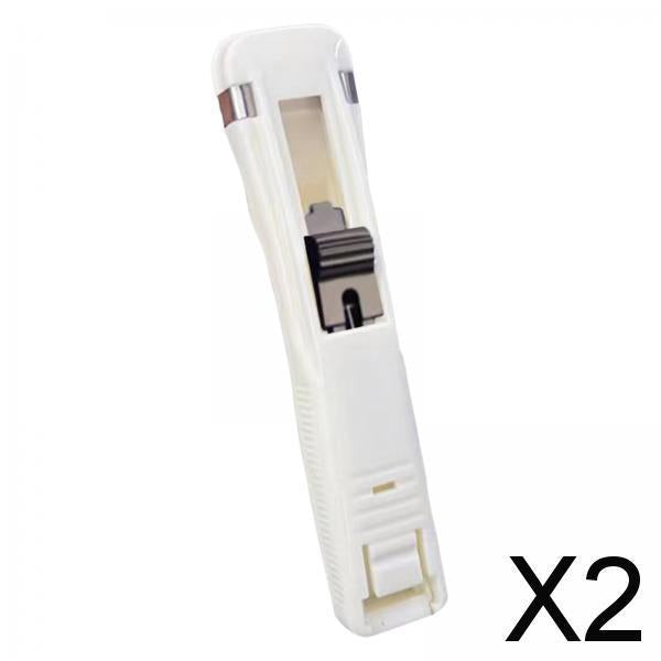 2xPaper Clamps Organizing Supplies Binding Stationery for Dorm Kitchen Home White