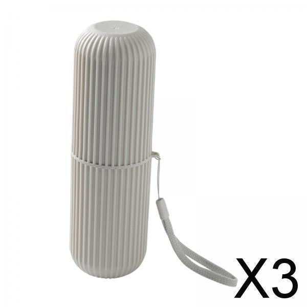 3xBusiness Trips Wash Cup Holder Dustproof for School Outdoor Family Daily Use gray