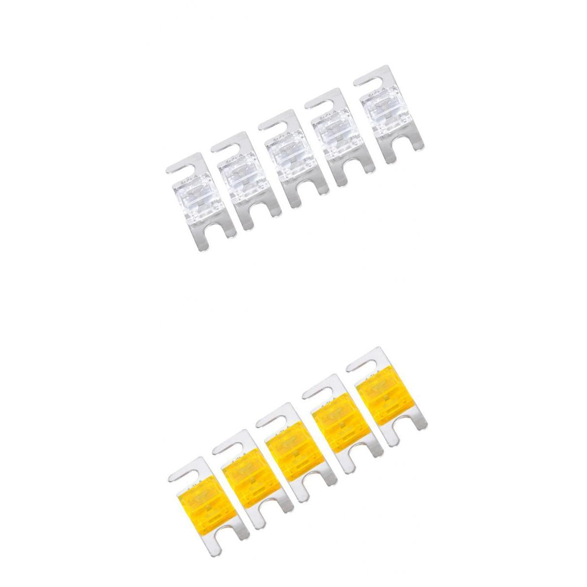 10 Pieces 80A+40A Mini ANL Bolt Fork Fuse Kit Car Audio Circuit Breaker