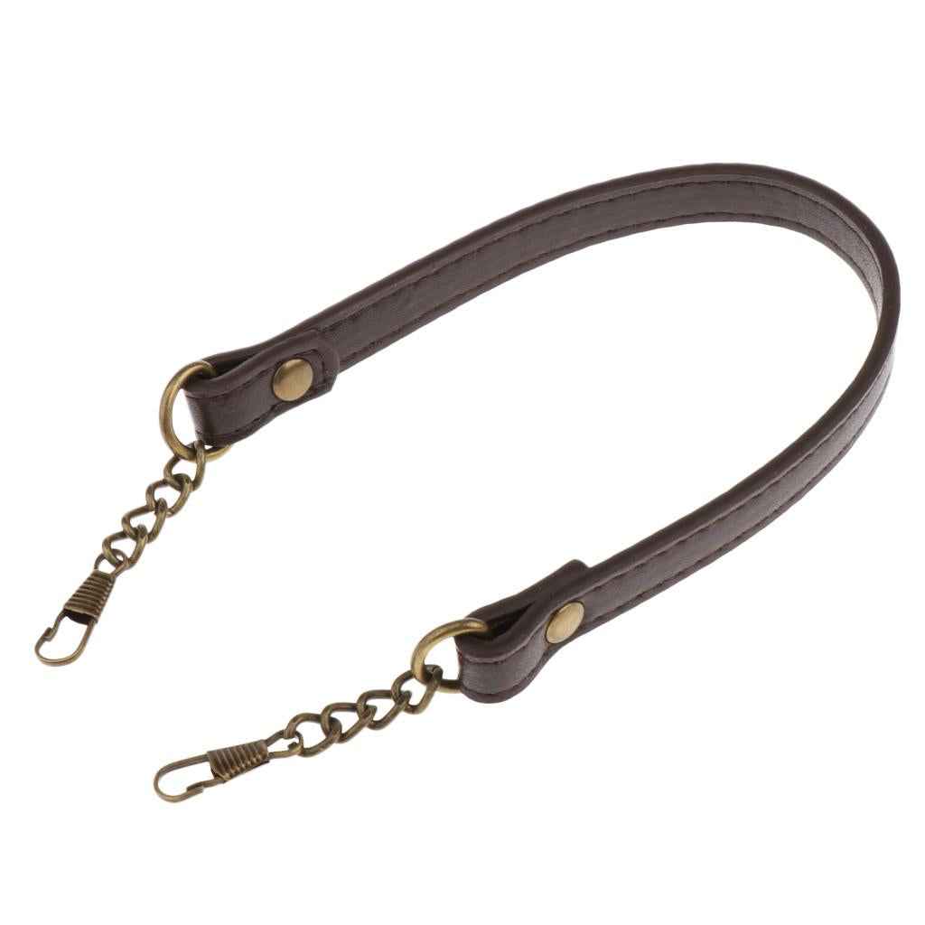 Short Bag Strap Replacement Pu Leather Handbag Handle DIY Bag Belts Brown