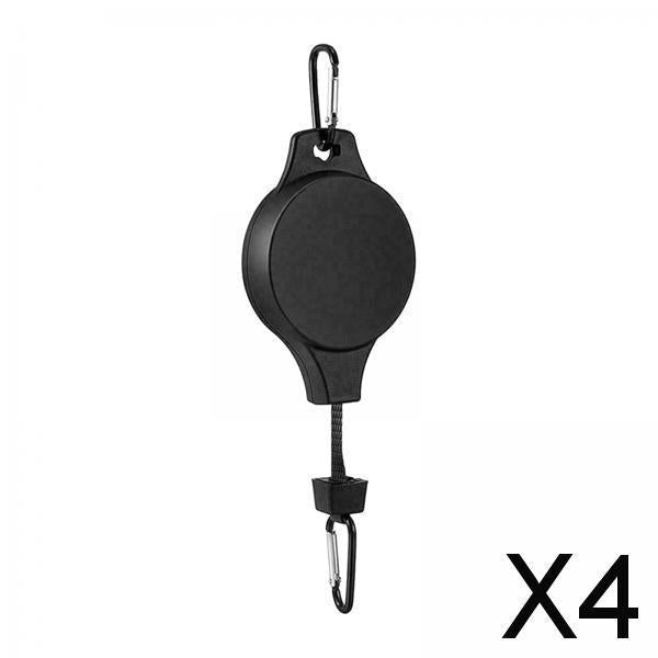 4xPlant Pulley Hanger Hanging Retractable Plant Hanger for Garage garden black