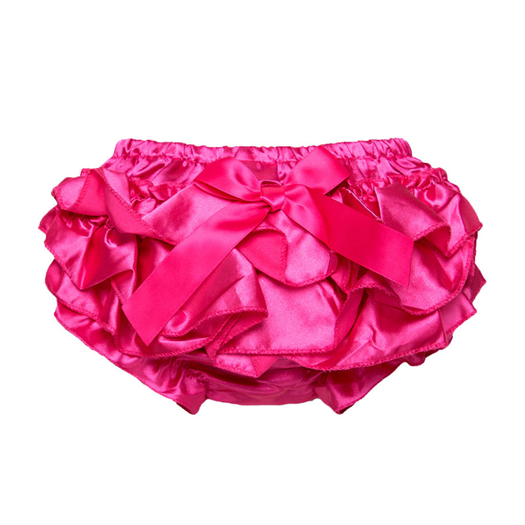 Baby Girls Soft Cotton Satin Diaper Cover Bloomers 3-6M Rose