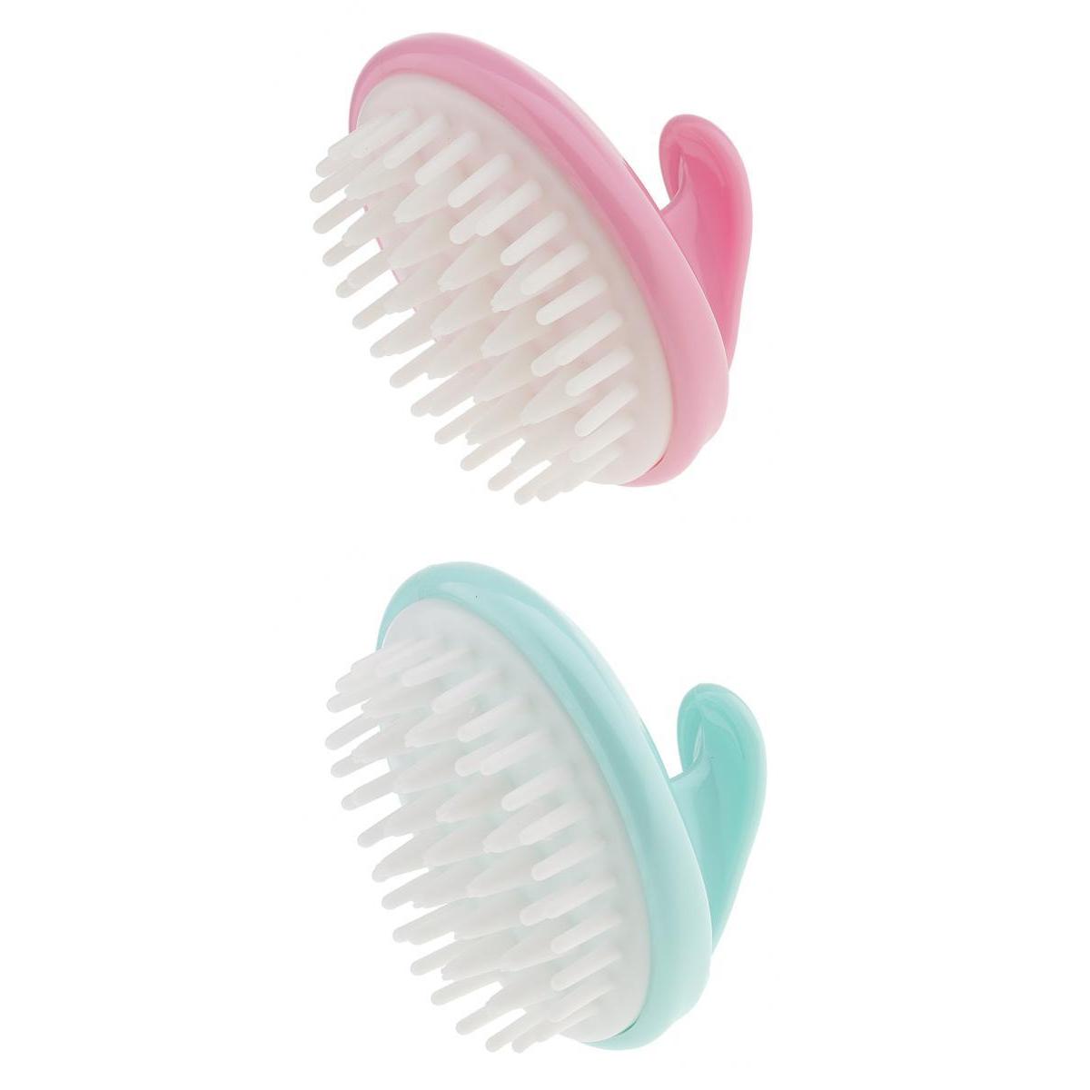 2 Pieces Shampoo Shower Scrub Washing Scalp Massage Hair Care Brush Comb