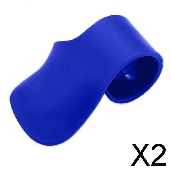 2xMotorcycle Cruise Control Throttle Assist Wrist Rest Aid Grip Blue
