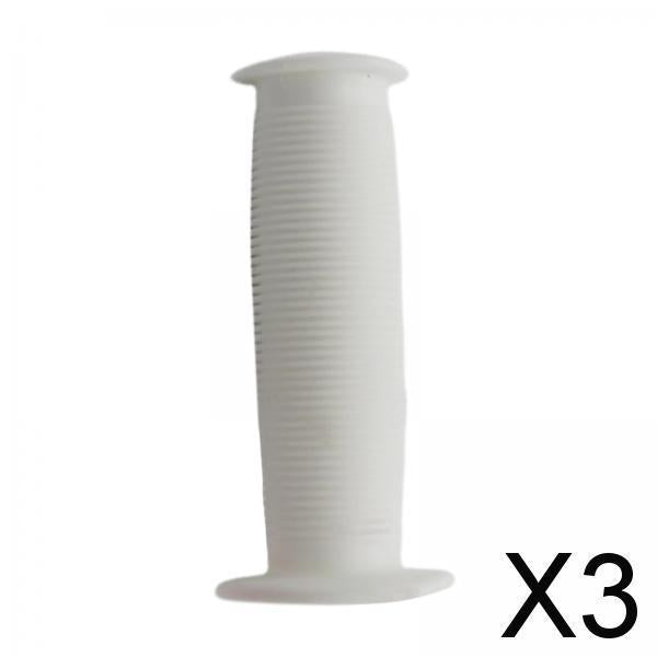 3xBike Handlebar Grip Durable Bicycle Handle Grips for Biking Skateboard Bikes White