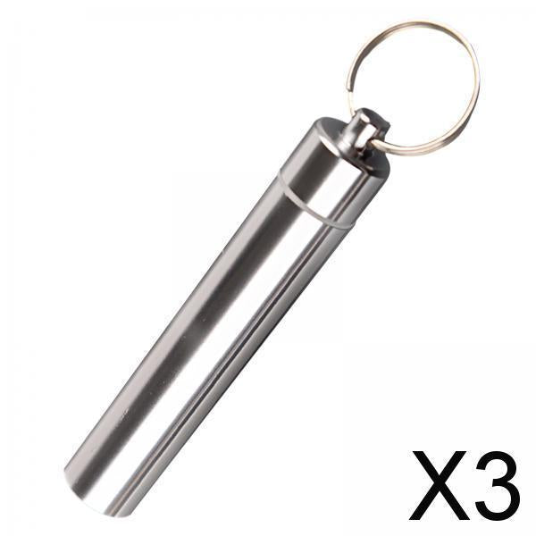 3xPortable Pill Case Keychain Travel Pill Containers for Camping Picnic Office