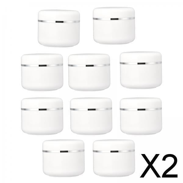 2x10x Mini Round Pot Jars Empty Containers Travel Toiletries Cosmetics 30g