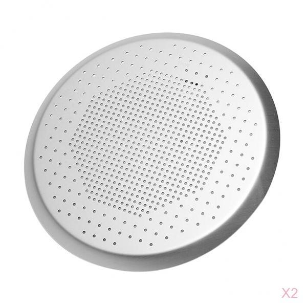 2pcs Anodized Aluminum Alloy Pizza Baking Plate Nonstick Coating 9 inch