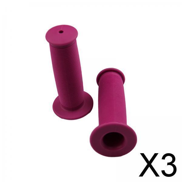 3xBike Handlebar Grips Replacement Rubber Non Slip for Folded Bikes Road Bikes Purple