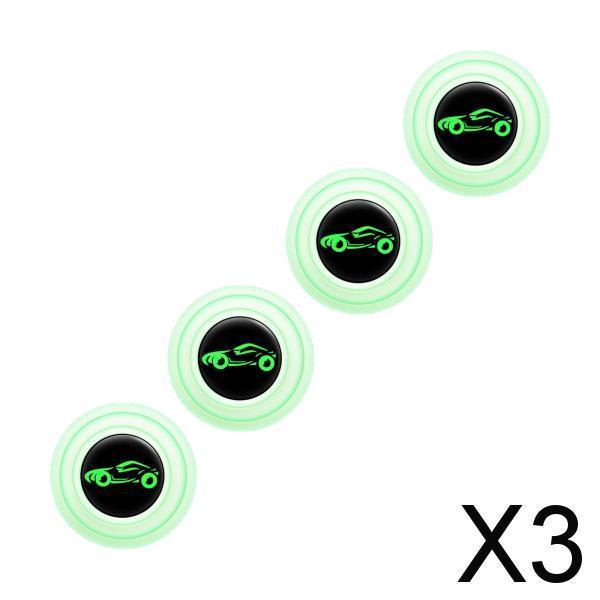 3xCar Door Absorber Cushion Gasket Decorative Buffer Bumper Cushion 4xLuminous with Sign