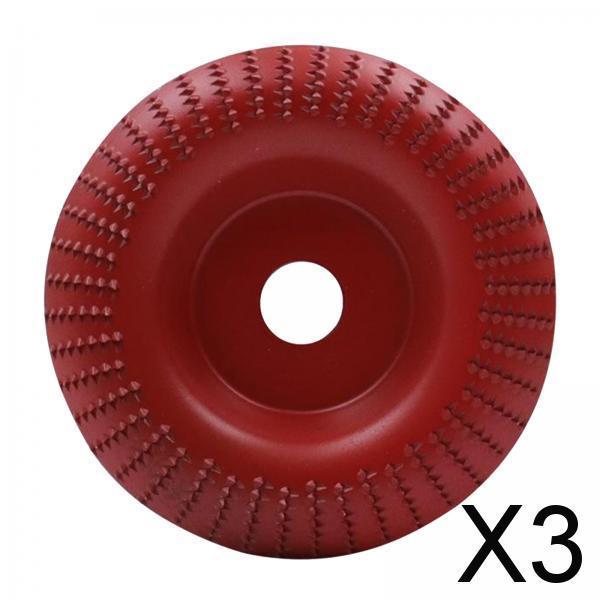 3x100mm Angle Grinder Disc Wood Grinding Wheel Woodworking Tool Red