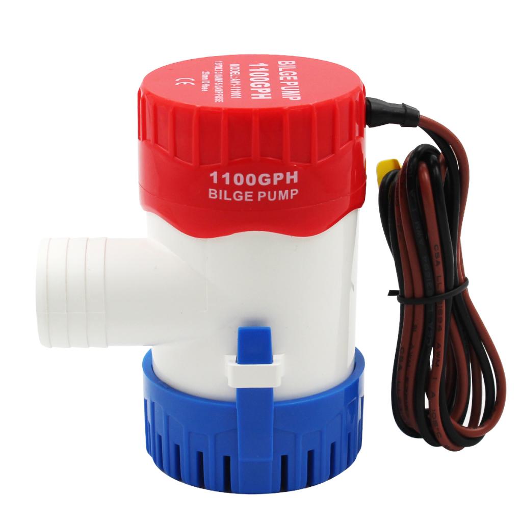 12V 1100 GPH Boat Bilge Water Pump Mini Electric Submersible Pump