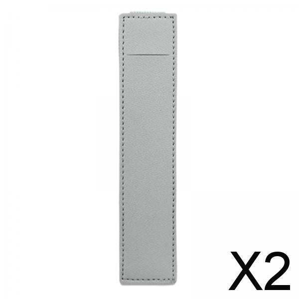 2xElastic Band Pen Holder Pen Sleeve for Hardcover Journals Planners Notebooks Grey