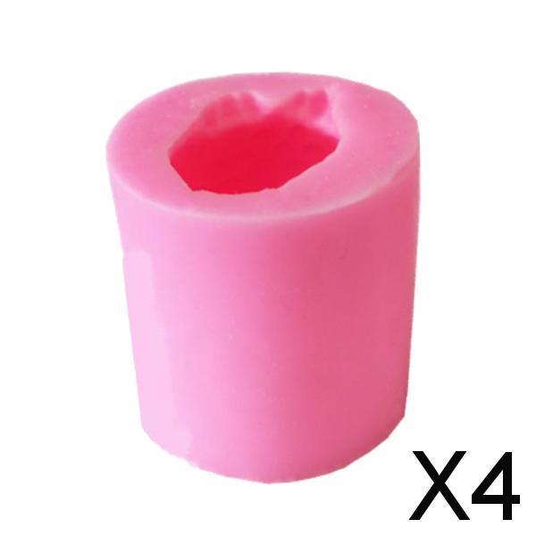 4x3D Owl Candle Mold Owl Silicone Mould for Cake Decorating Chocolate Fondant