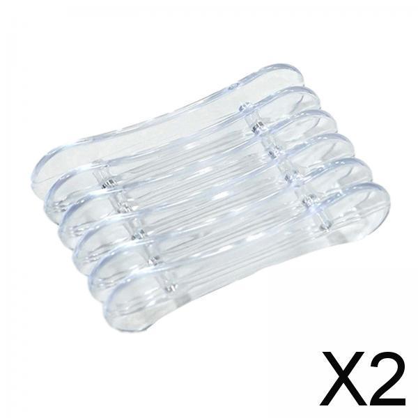 2x5 Grid Nail Art Brush Holder Durable for Eyebrow Pencil Nail Art Liner Brush transparent