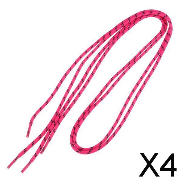 4x1 Pair Sports Climbing Shoelaces Colored Oval Athletic Shoe Lace Rose Red