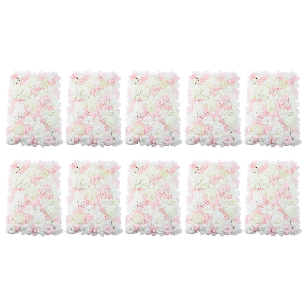 10x Artificial Flower Wall Wedding Venue Flower Pillar Main Road Decor Pink